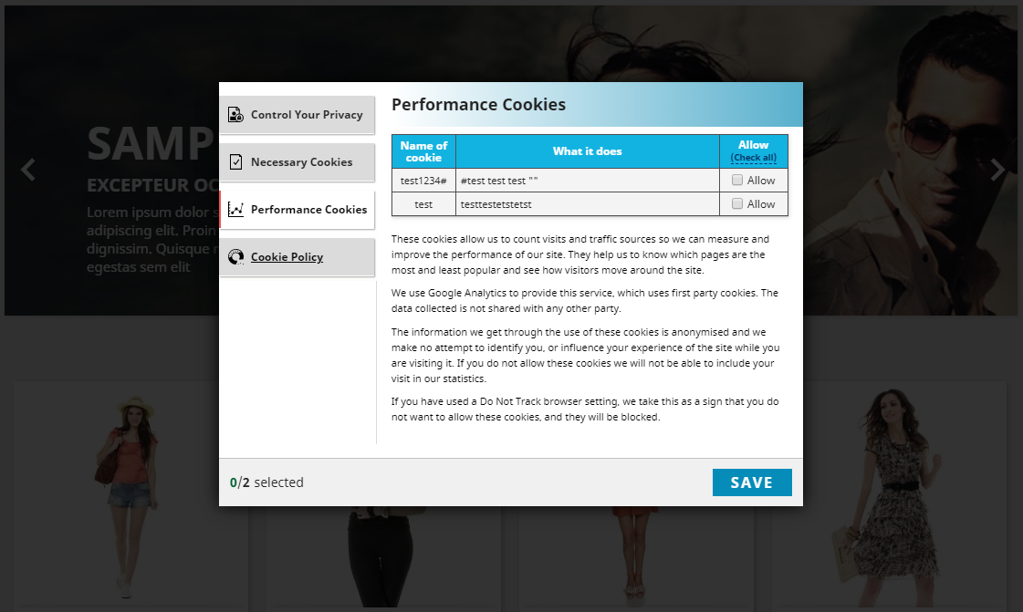 GDPR module back-office configuration